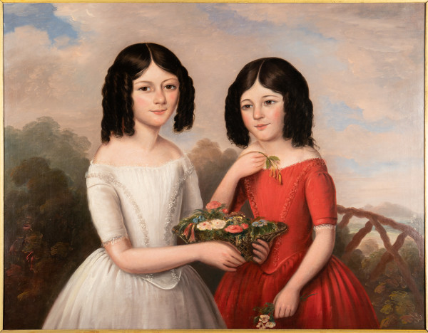 Two Young Girls by Artist Unknown