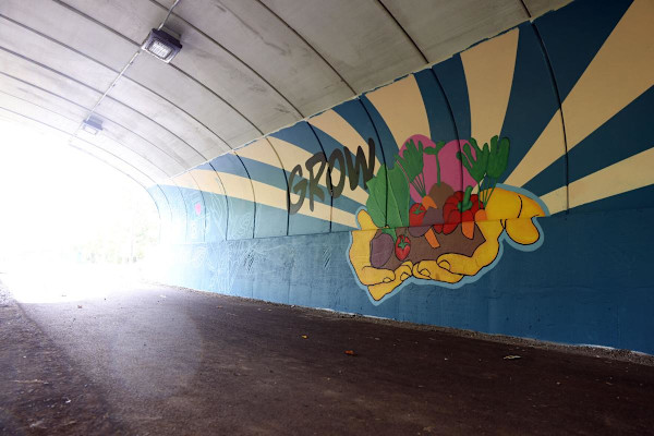 Lick Run Tunnel of Love (10th Street Greenway Mural) by Katrina Legans