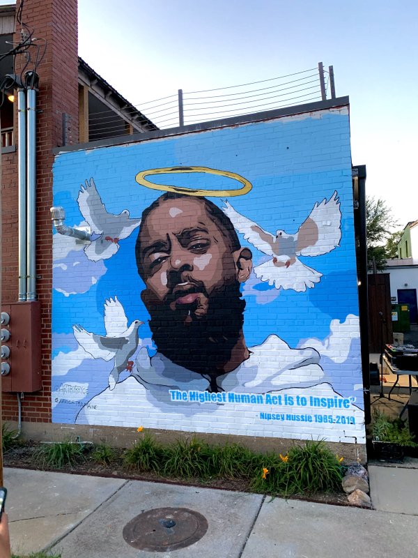 Nipsey Hussle Mural by Bryce Cobbs