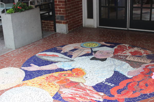 Market Mosaics 2011 - Cornucopia, Butcher Man, Flower Lady by Cheryl Foster