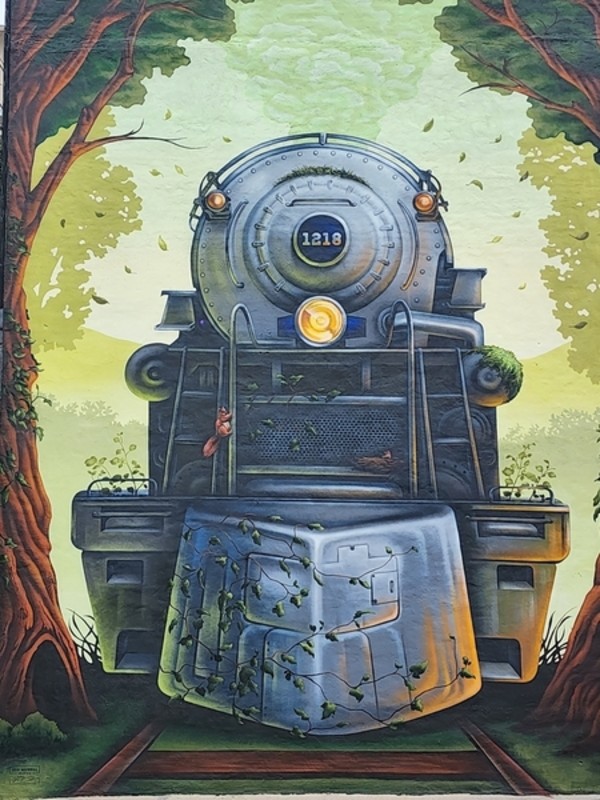 1218 Train Mural by Jon Murrill