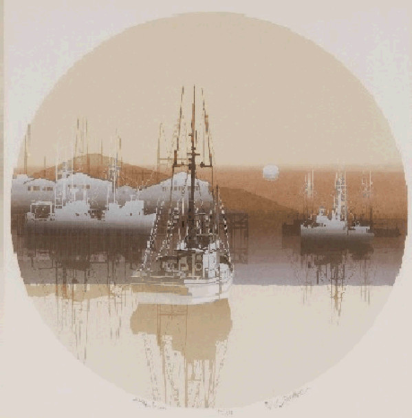 Wharf Moon by Virgil Thresher