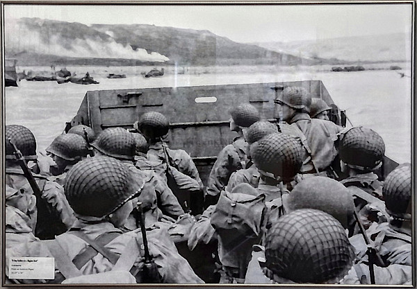 D-Day Soldiers in a Higgins Boat by Unknown