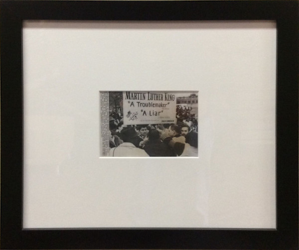 Jozef Miot-Mroz Protests Rev. Dr. Martin Luther King, Jr. by Associated Press Wire Photo