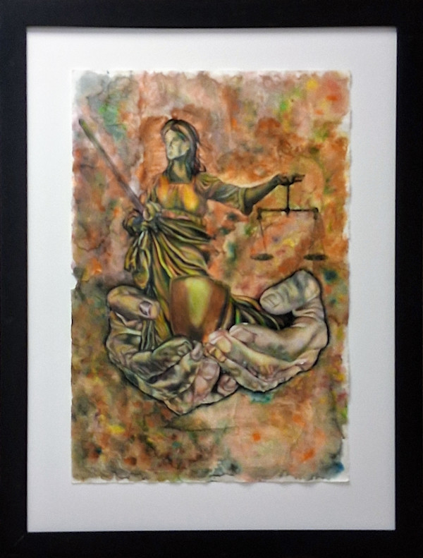 Lady Liberty Holding The Scales Of Justice by Abagael Heimann