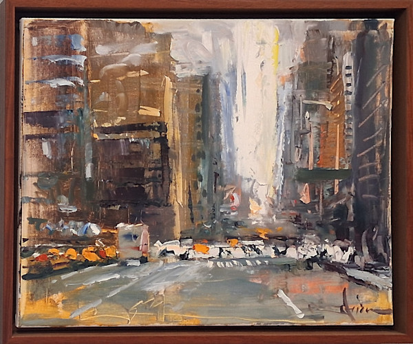 NYC Sunset NYC Traffic by Randall Harden
