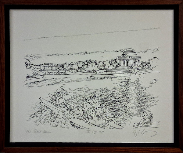 Tidal Basin, Paddle Boats and Jefferson Memorial by Henry Koerner