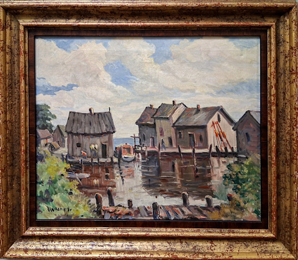 Untitled (Fishing Village) by Louis W. Bonsib