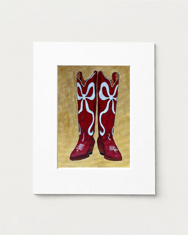 Study No. 12 Red Bow boots by Olivia Franklin, Image 1.