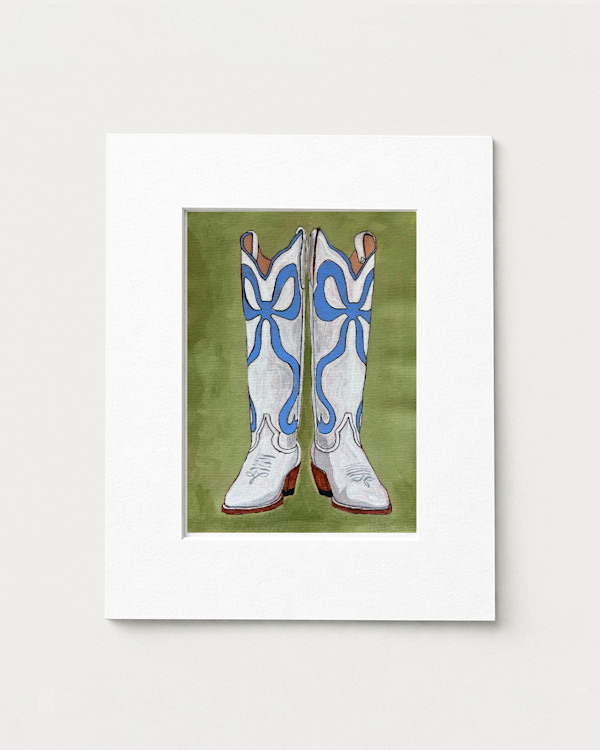 Study No. 11 Blue Bow boots by Olivia Franklin, Image 1.