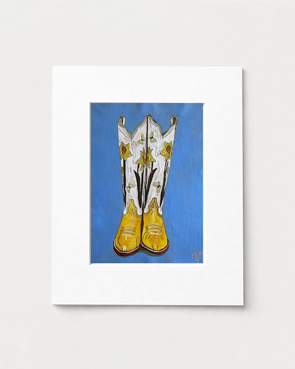 Study No. 09 Yellow  Daphodile boots by Olivia Franklin, Image 1.