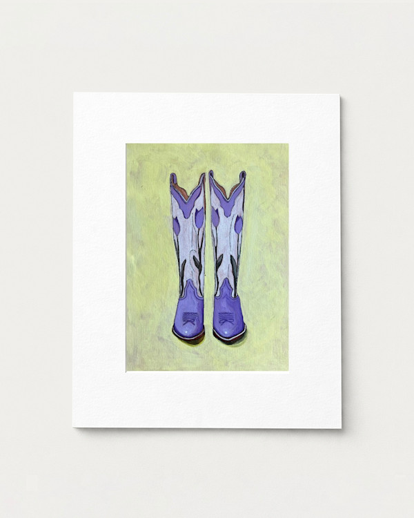 Study No. 10 Lavender Tulip boots by Olivia Franklin, Image 1.