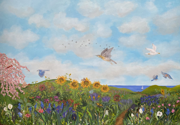 Path To The Sea, Flowers For the Bees IV by Maud Guilfoyle