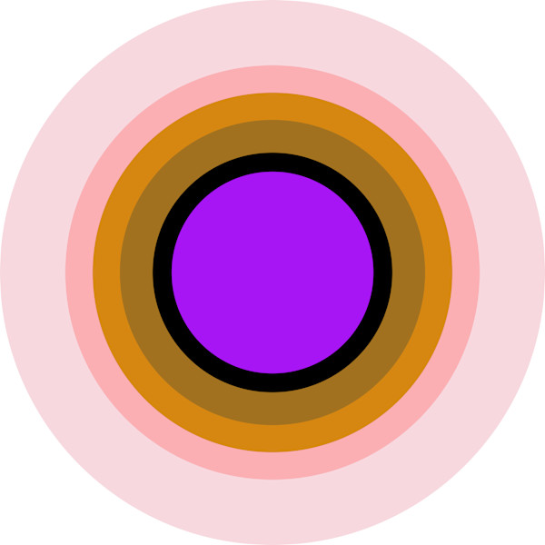 Linling Lu, Circle Dance II, Individual Print I, 18" Diameter, Artist Design Limited Edition Archival Print on Metal 1/12