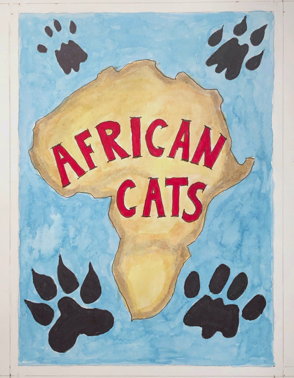 African Cats Playing Cards: Back of Cards