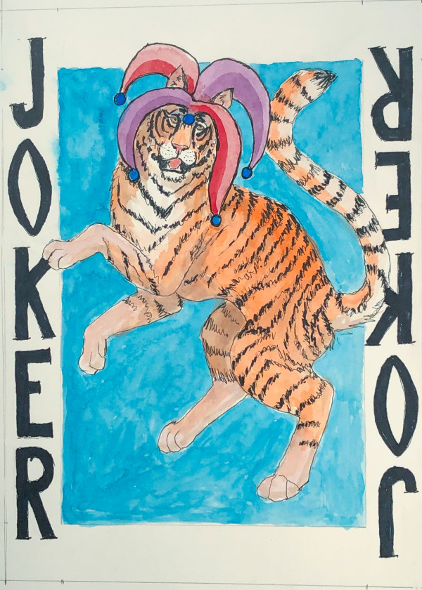 African Cats Playing Cards: Tiger Joker
