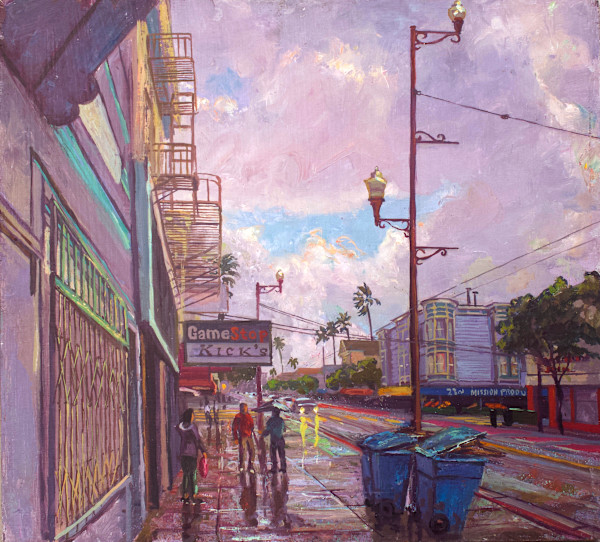 Rain on Mission St. by Anthony Holdsworth