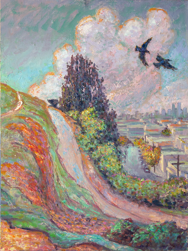 Two Ravens Above Bernal Hill by Anthony Holdsworth, Image 1.