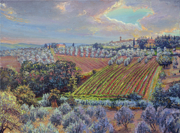 Storm clouds over La Romola by Anthony Holdsworth