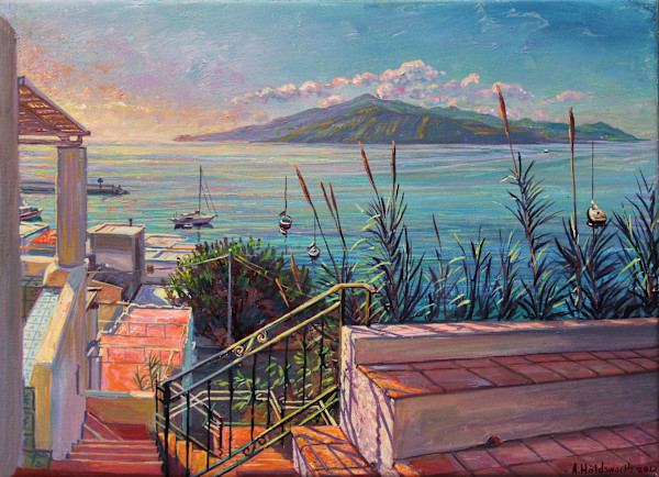 View of Lipari from Casa Salina by Anthony Holdsworth