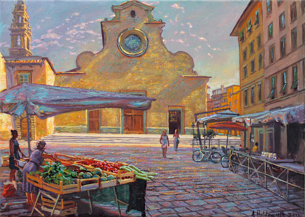 Fruit Vendor, Piazza Santo Spirito by Anthony Holdsworth