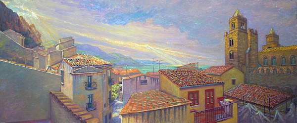 Storm Clouds Over Cefalu' by Anthony Holdsworth