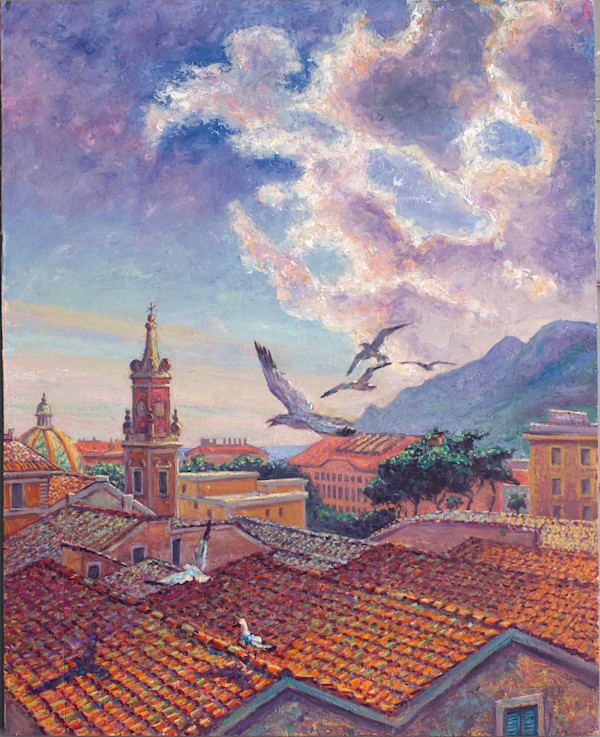 Gulls over Salerno by Anthony Holdsworth