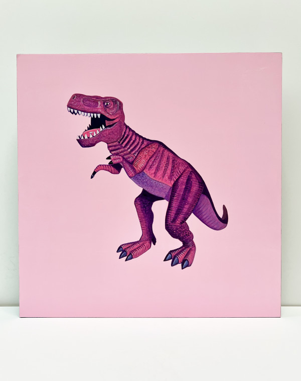 Big Rex - Pink on Baby Pink by Colleen Critcher