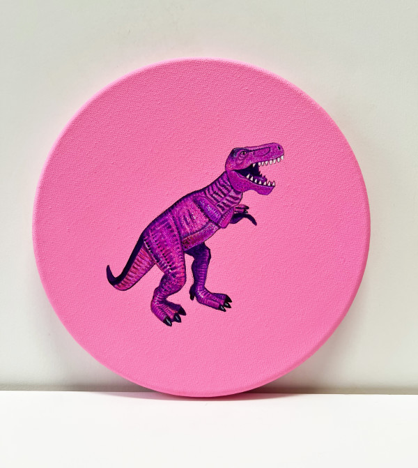 Tondo Rex - Pink on Baby Pink by Colleen Critcher