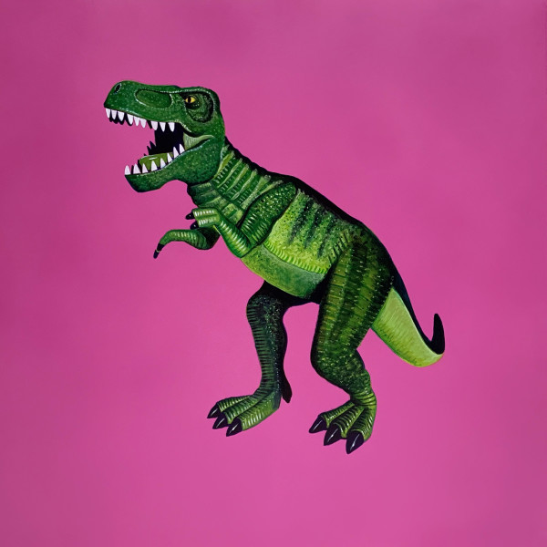 Green T.Rex on Pink