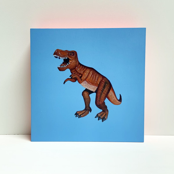 Red T.Rex on Blue
