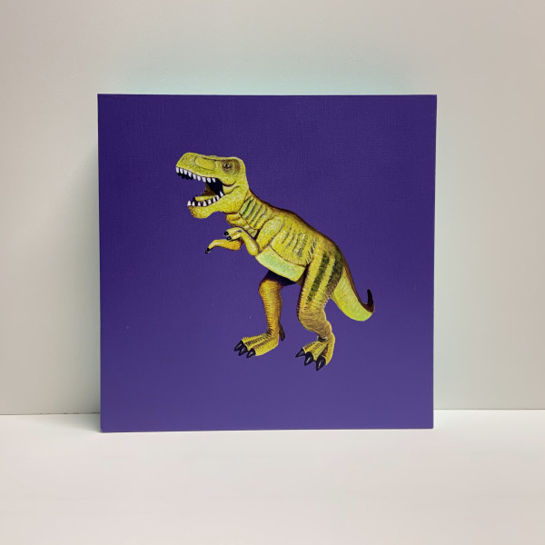 Yellow T.Rex on Violet