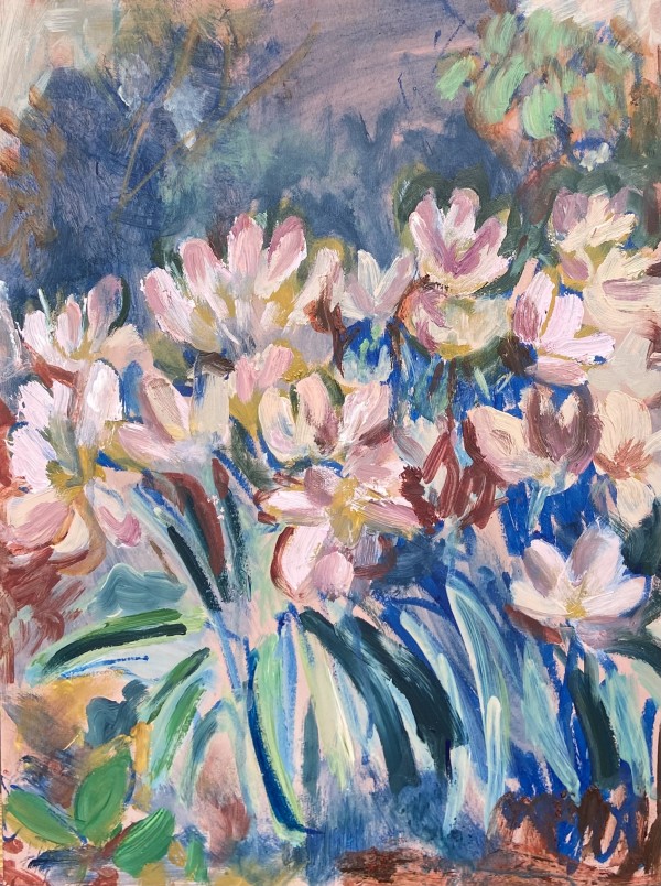 Tulips Dressed in Pink and White by Angie Porter