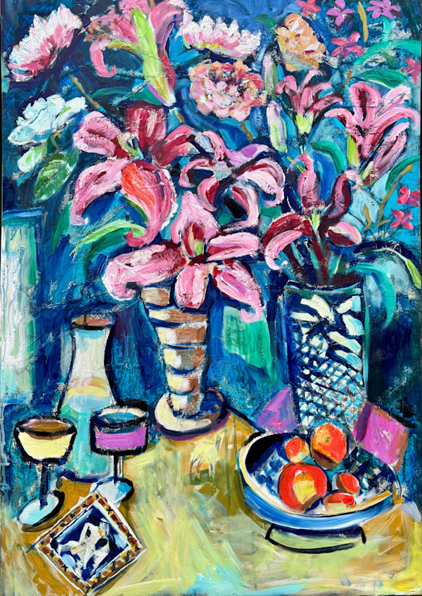 A Toast to the Pink Lilies this New Year by Angie Porter, Image 1.