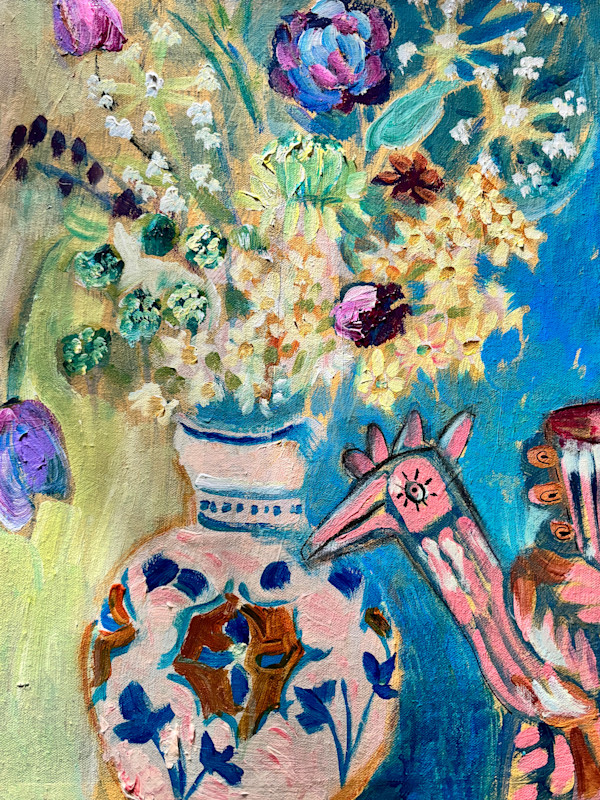 Chicken and Flowers by Angie Porter, Image 1.