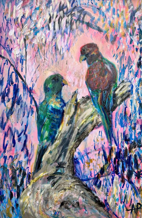 King Parakeets in Love by Angie Porter, Image 1.