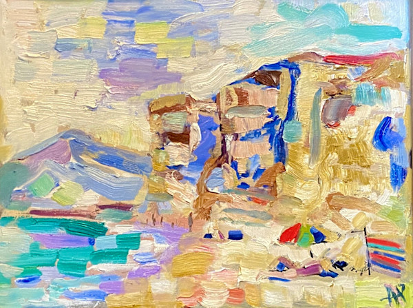 Cliffs at Burton Bradstock by Angie Porter, Image 1.