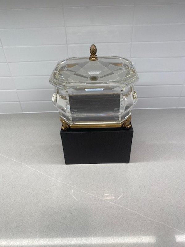 Very Fine Italian Heave Crystal Box with Lid