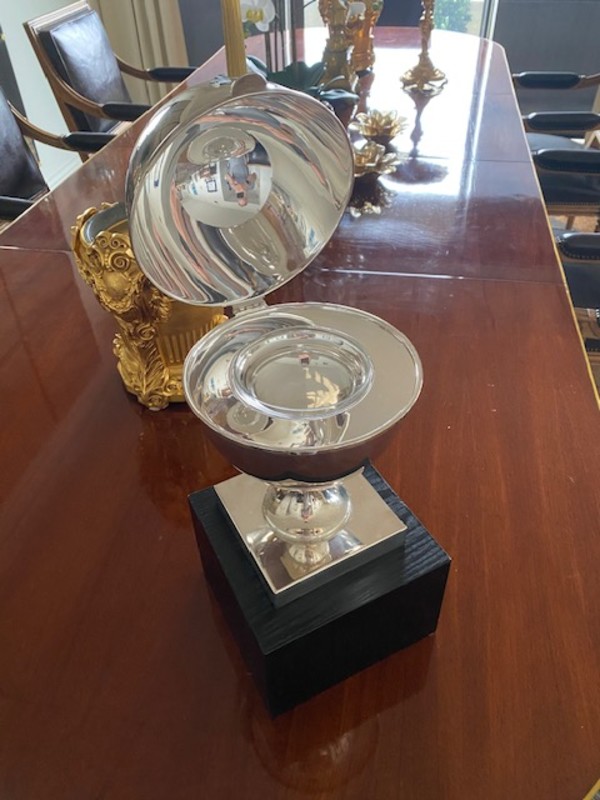 Impressive, Brazilian Silver-Plated Caviar Dome by St James