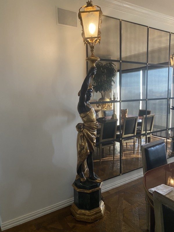 Pair of Venetian Carved Wood Blackamoors in the Italian Baroque Style