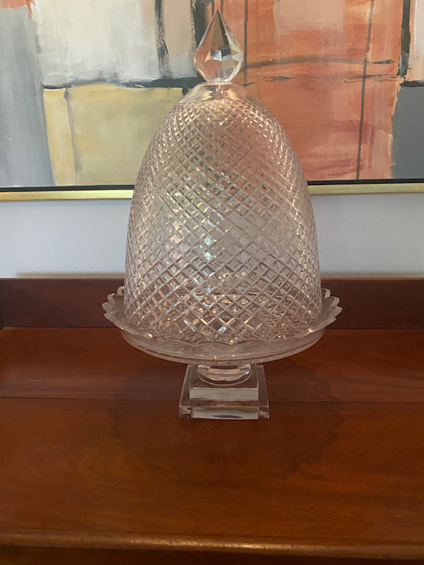 Cut Crystal Pedestal Cake Stand and Domed Cover