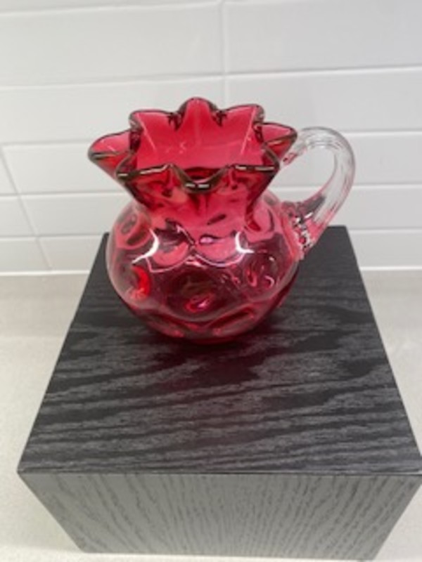 Cranberry Glass Pitcher