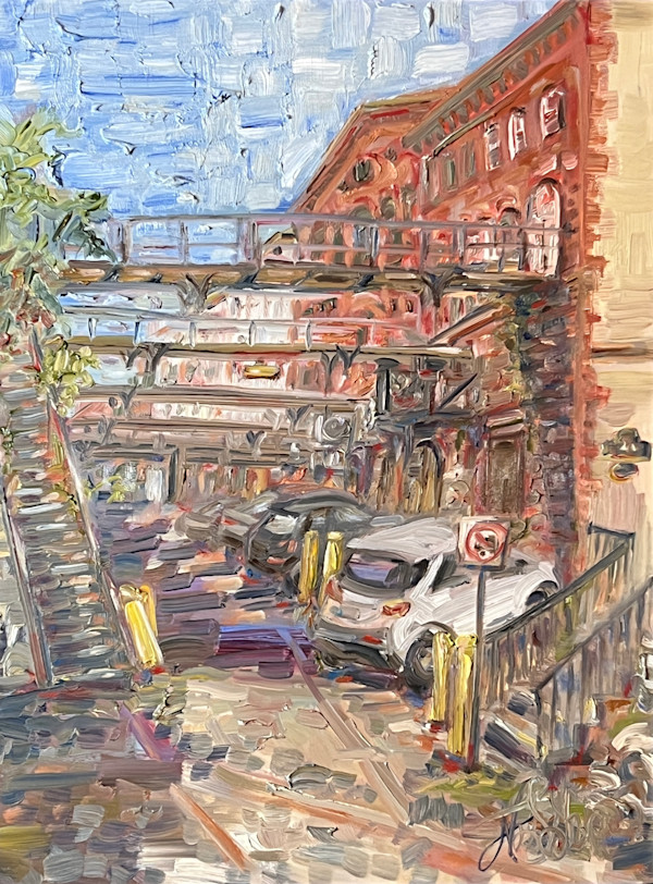 Factory Walk - River Street, Savannah by Nancy S Shippen