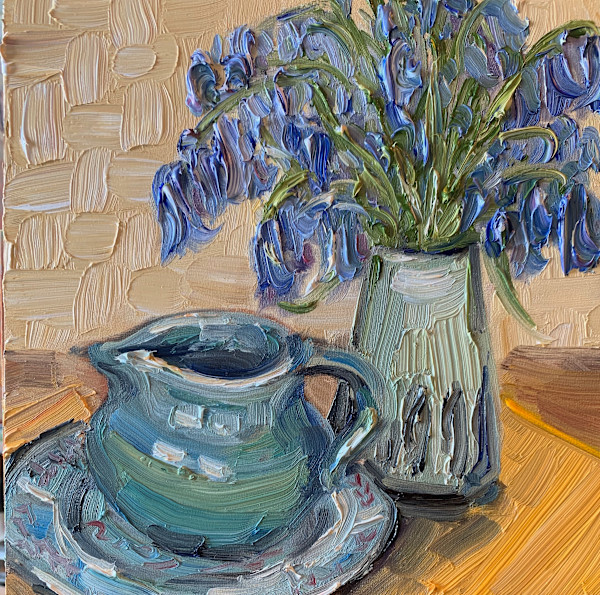 Bells and Whistles (Still-life with Bluebells) by Nancy S Shippen