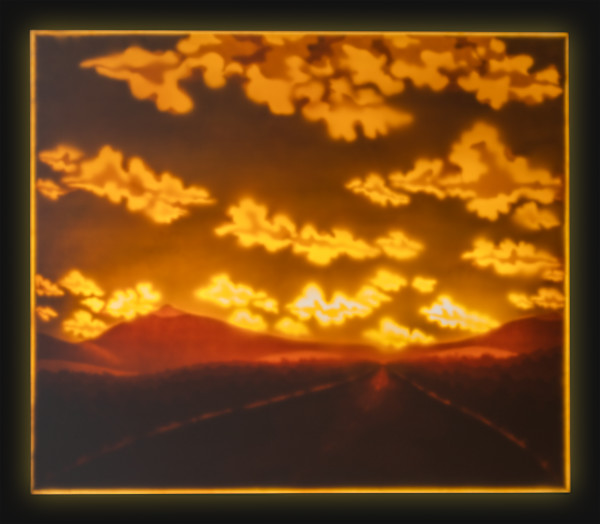 Sky Clouds, Desert Road by Harry Lum