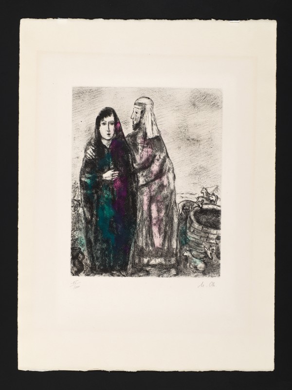 Meeting of Jacob and Rachel (from the Bible Series Portfolio) by Marc Chagall