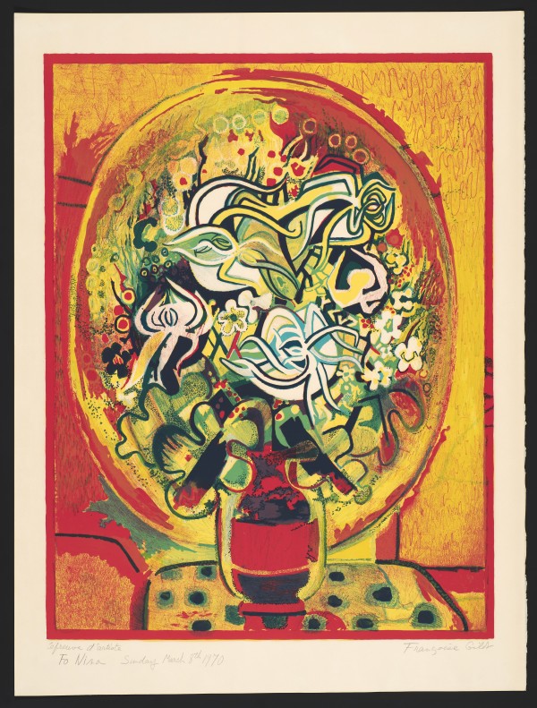 The Red Bouquet by Françoise Gilot