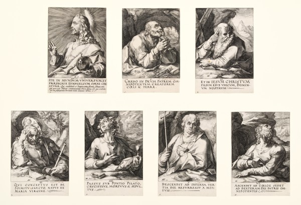 Christ, the Twelve Apostles and Paul (14 numbered plates) by Hendrik Goltzius