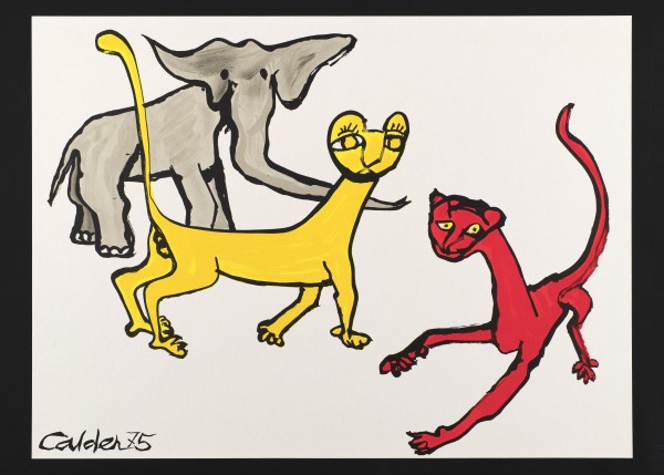 Elephant, Cat and Red Dog (Our Unfinished Revolution) by Alexander Calder