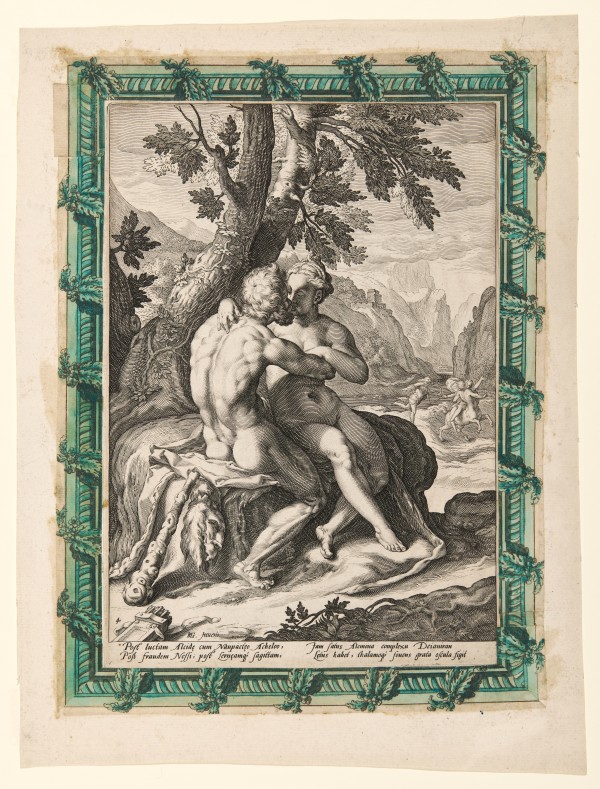 Hercules and Dejanira (2/2, from the 4 plate series Loves of the Gods) by Jacob Matham